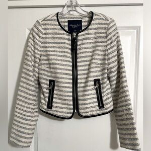 American Eagle Striped Tweed Jacket